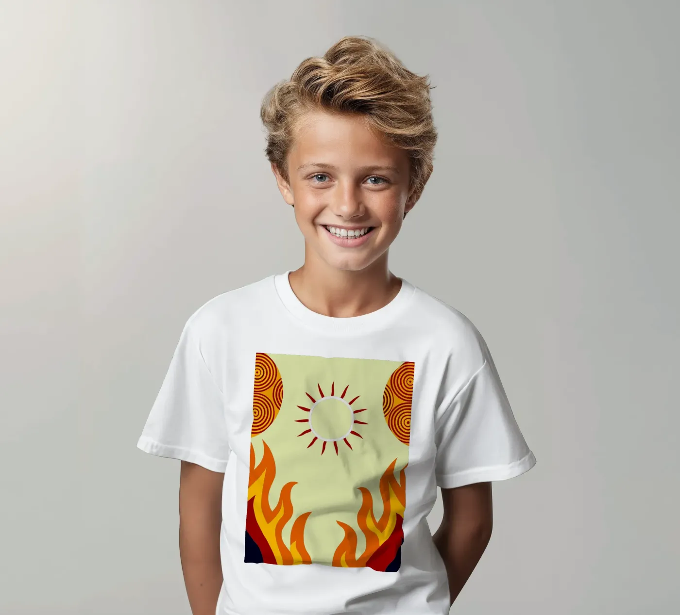 immaginazione vettoriale del sole t-shirt bambini da kamilaze