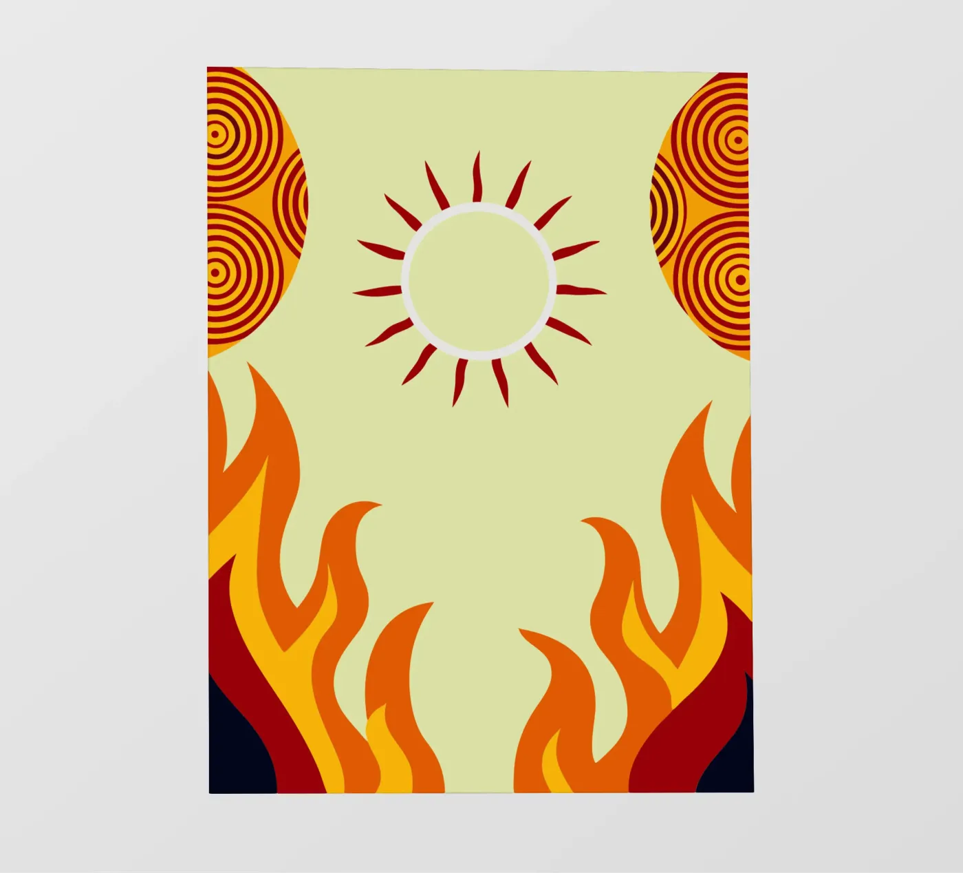 zon vector verbeelding fotobehang van kamilaze