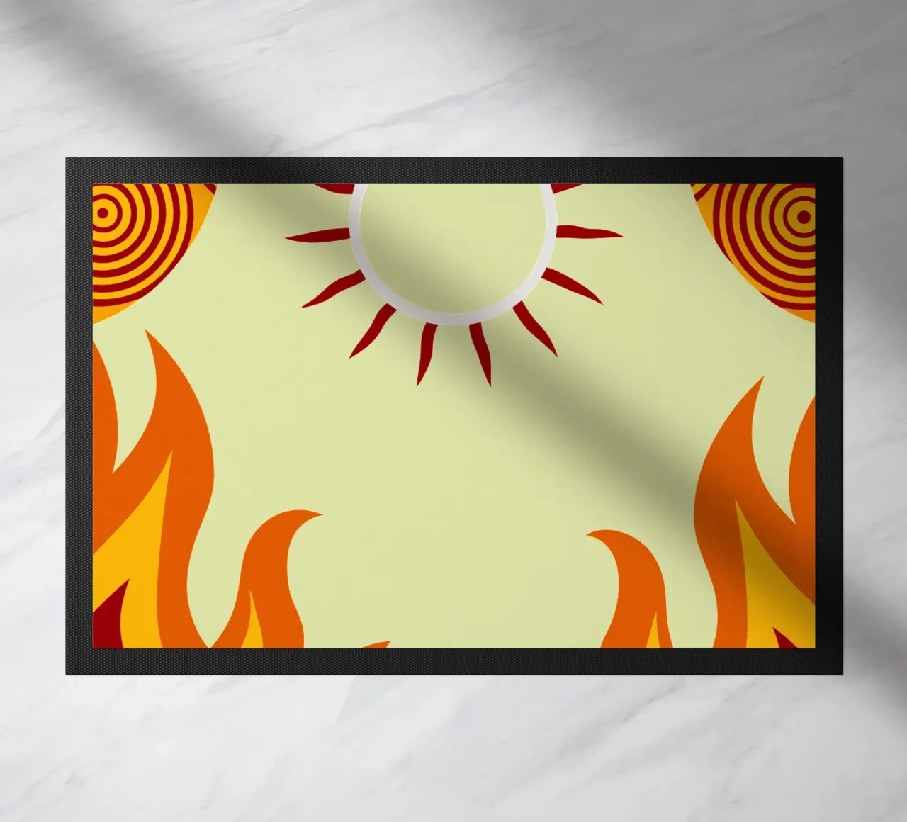 zon vector verbeelding deurmat van kamilaze