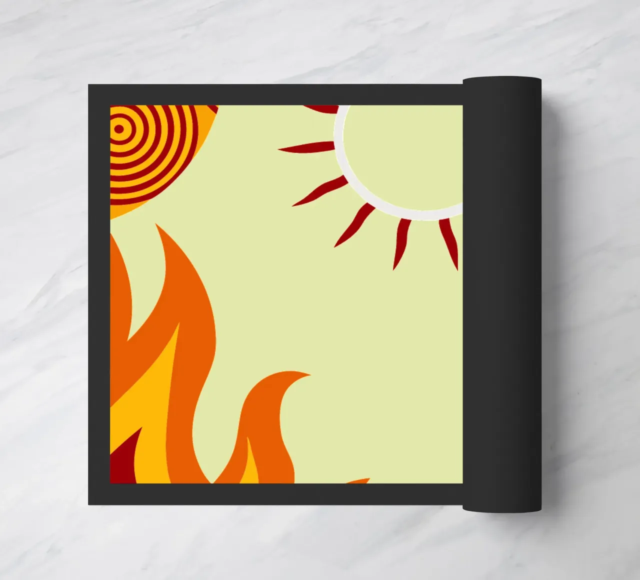 zon vector verbeelding deurmat van kamilaze