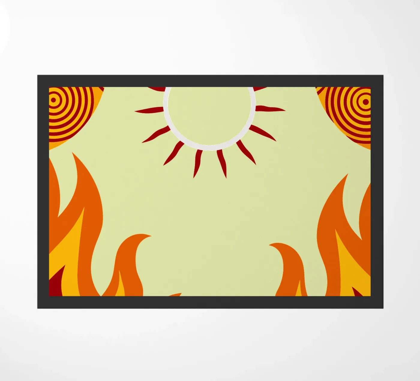 zon vector verbeelding deurmat van kamilaze