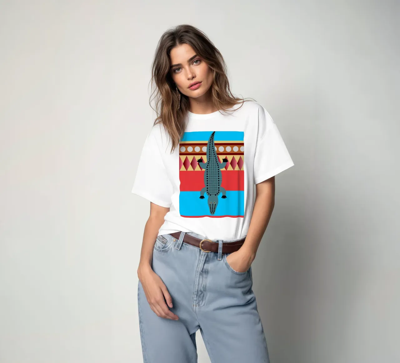 cocodrilo vector imaginación camiseta de kamilaze
