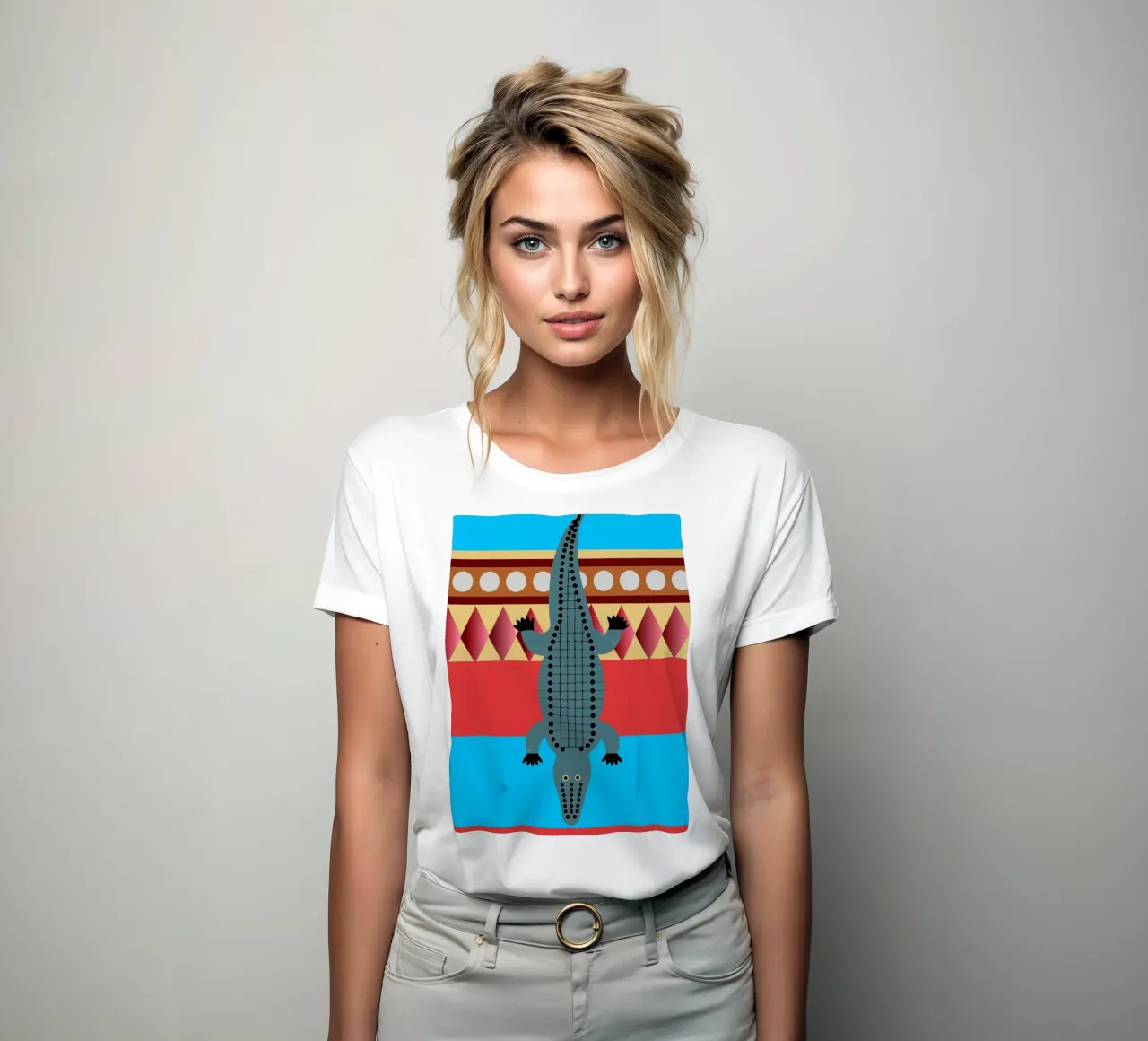 cocodrilo vector imaginación camiseta de mujer de kamilaze