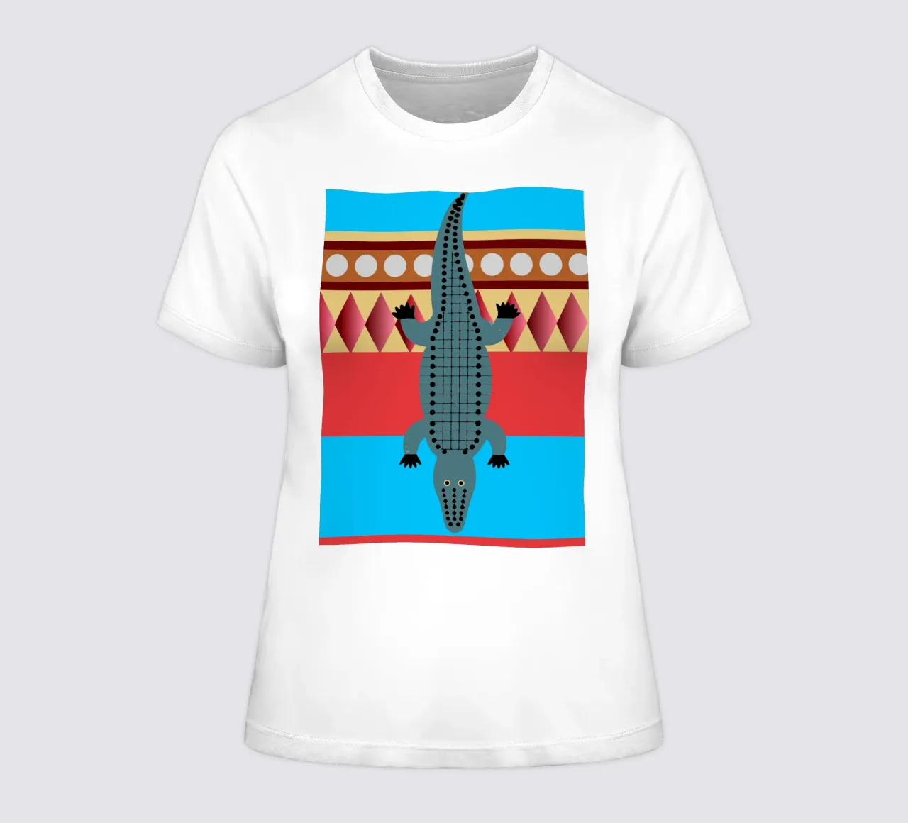 cocodrilo vector imaginación camiseta de mujer de kamilaze