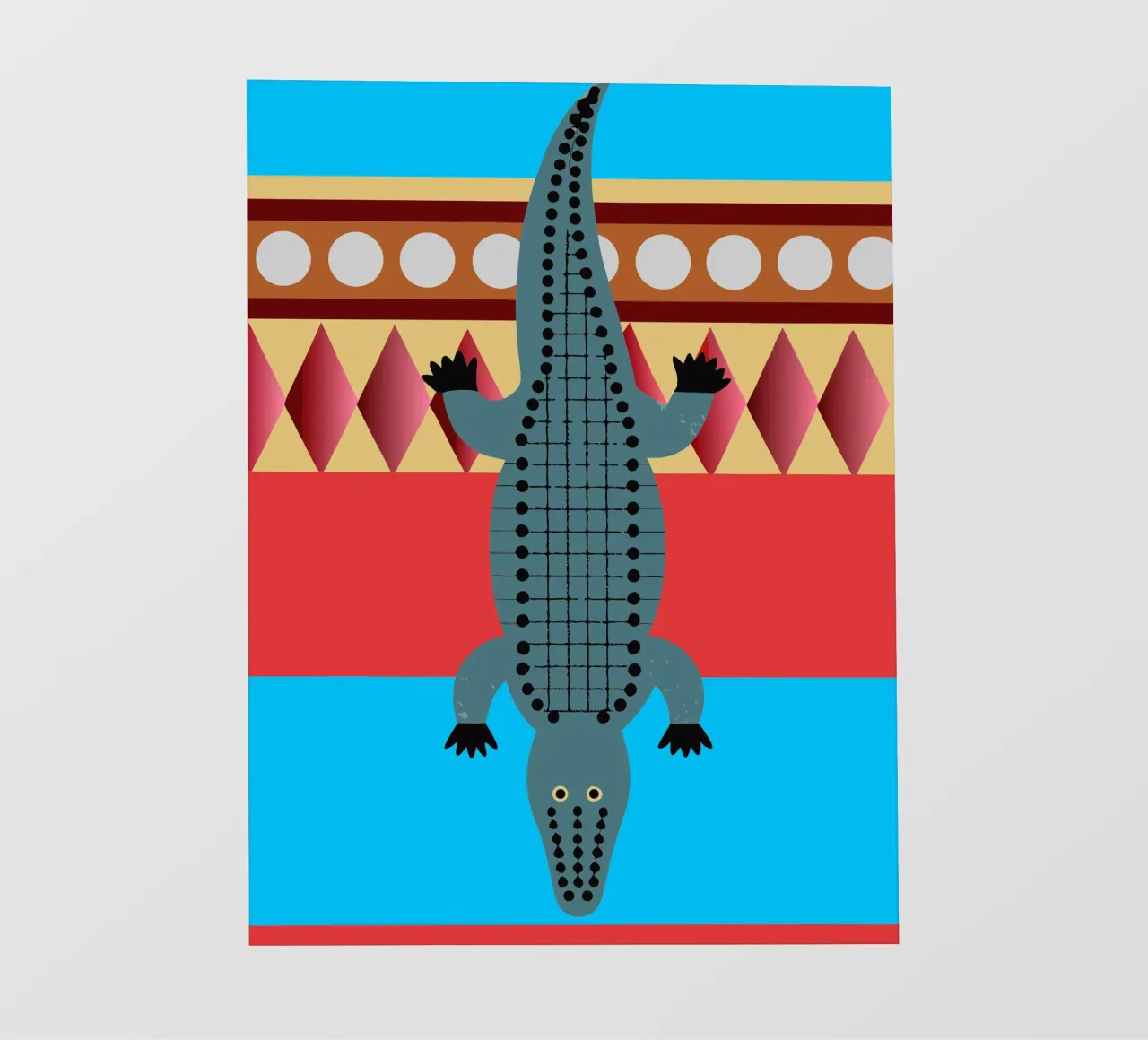 cocodrilo vector imaginación lámina retroiluminada de kamilaze