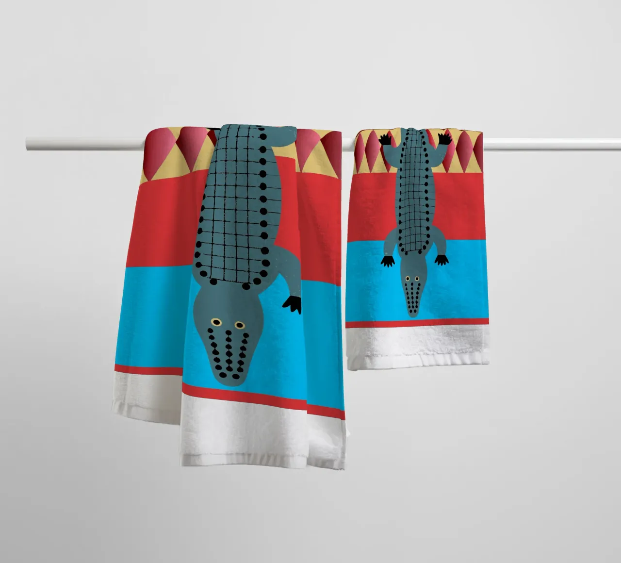 cocodrilo vector imaginación toalla de baño de kamilaze
