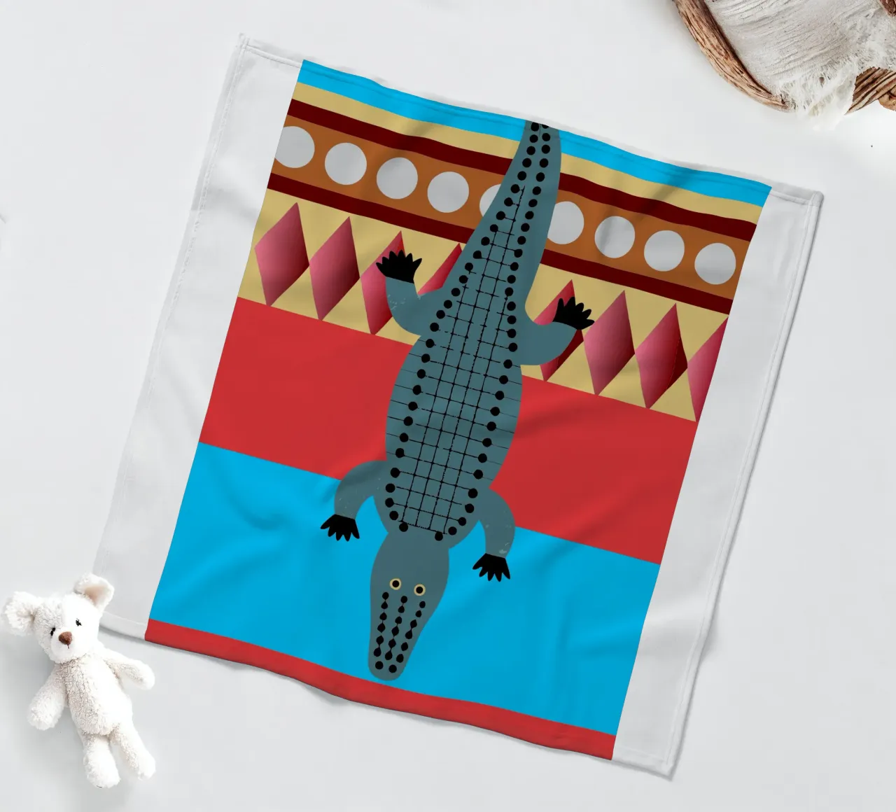cocodrilo vector imaginación manta de franela de kamilaze