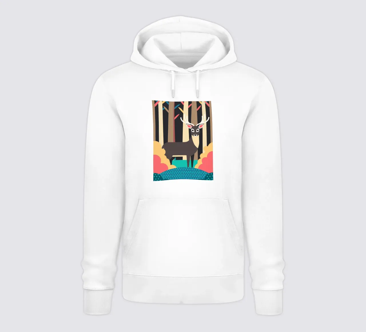 ilustración vectorial de un ciervo sudadera con capucha de kamilaze