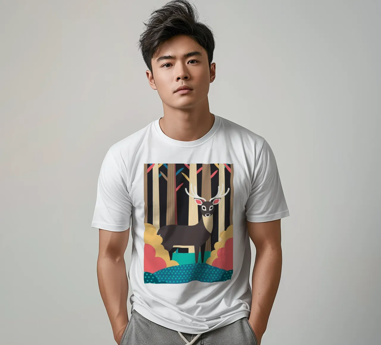 hirsch vektor-illustration T-Shirt von kamilaze