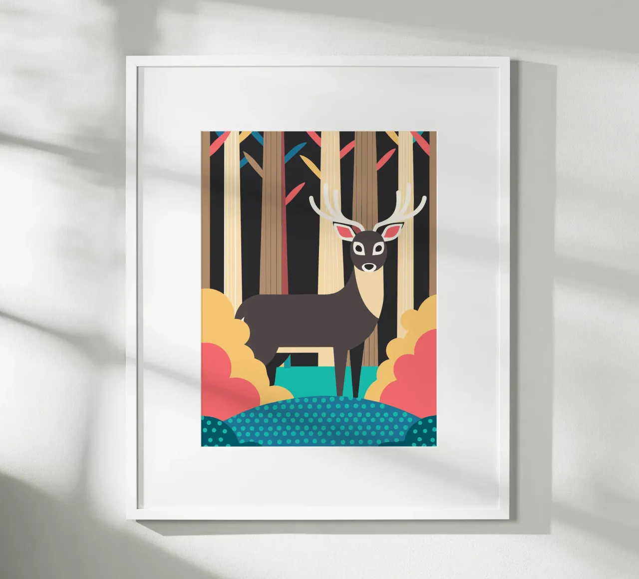 cervo illustrazione vettoriale carta hahnemühle da kamilaze