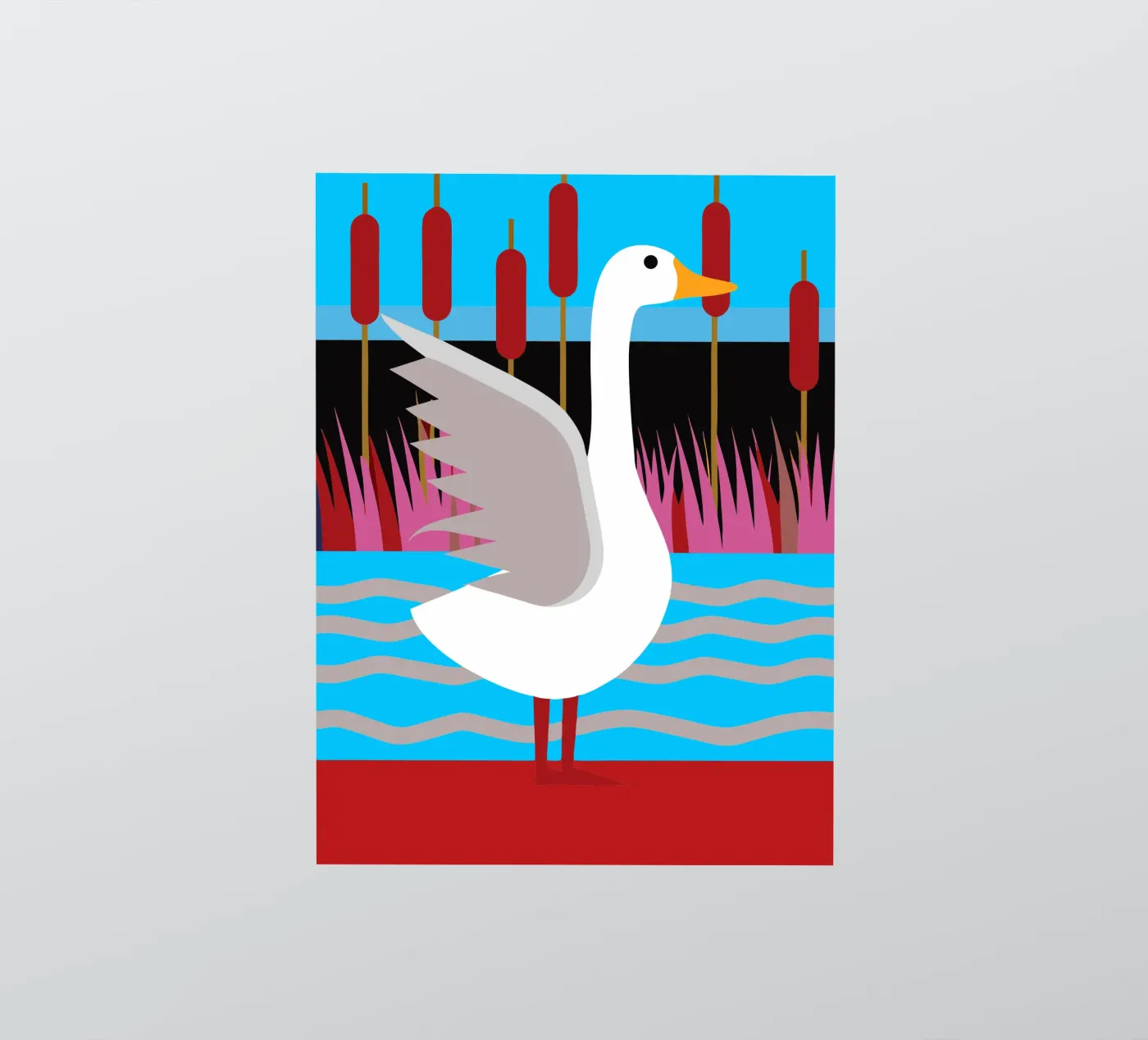 eend vector verbeelding sticker van kamilaze
