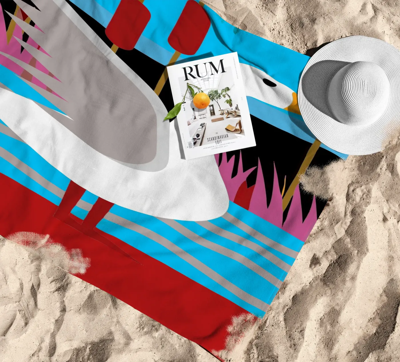 eend vector verbeelding strandhanddoek van kamilaze