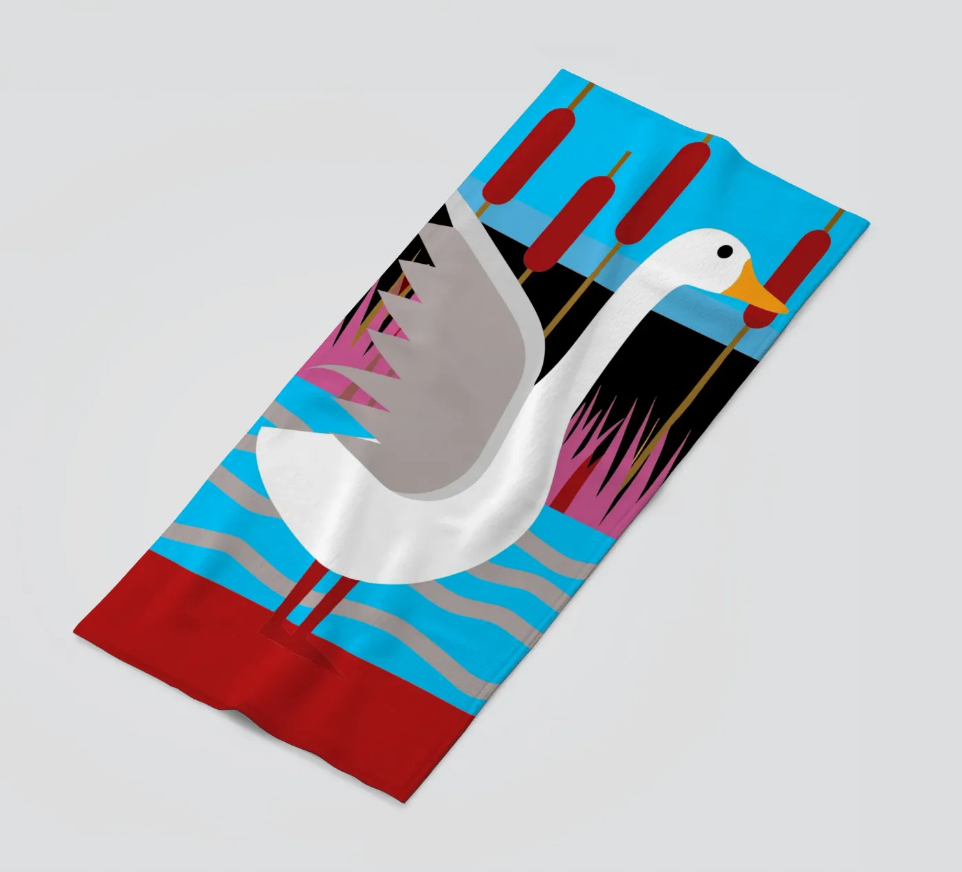 eend vector verbeelding strandhanddoek van kamilaze