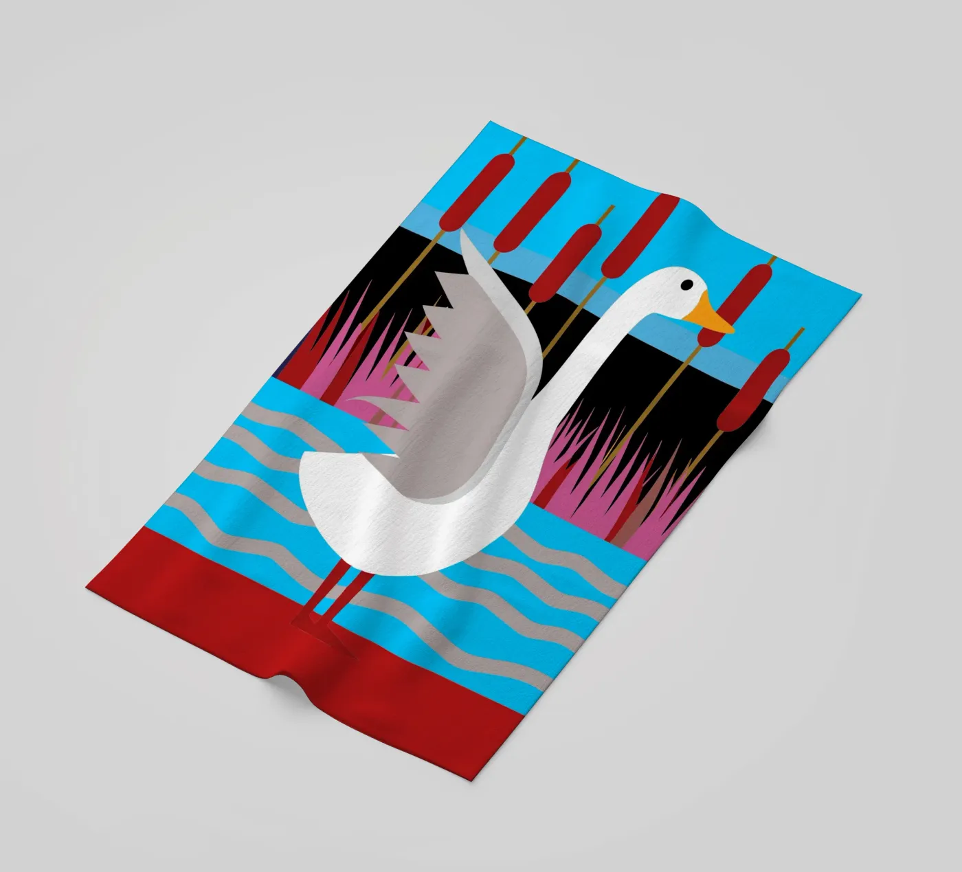 eend vector verbeelding strandhanddoek van kamilaze