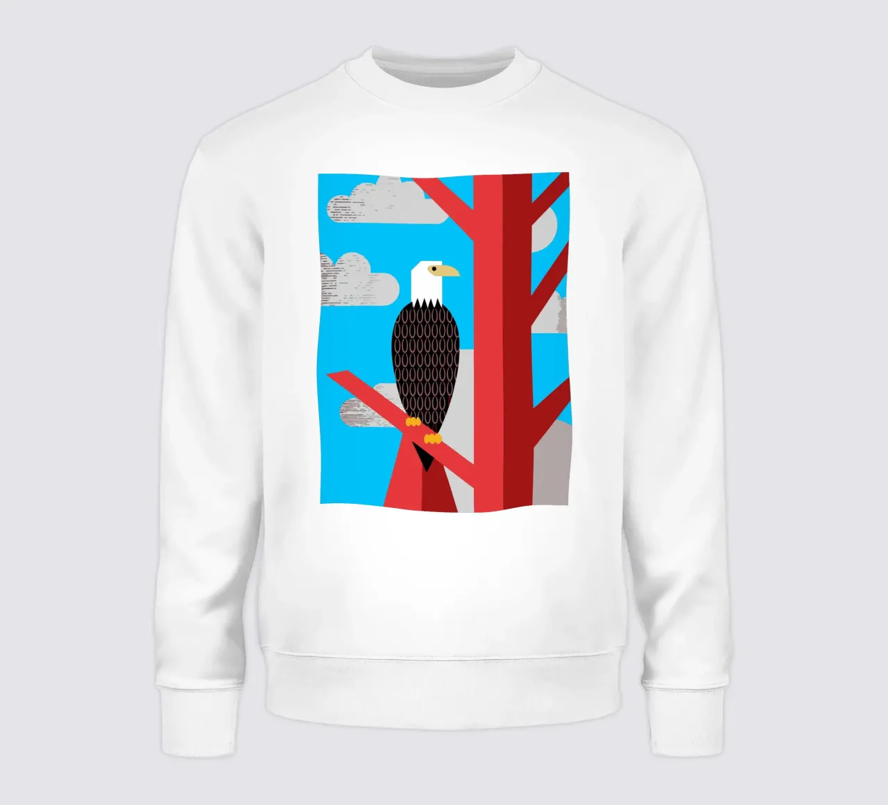 águila estilo retro ilustración vectorial sudadera de kamilaze