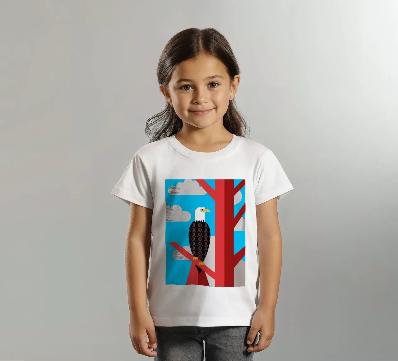 adelaar retro stijl vector illustratie kinder t-shirt van kamilaze