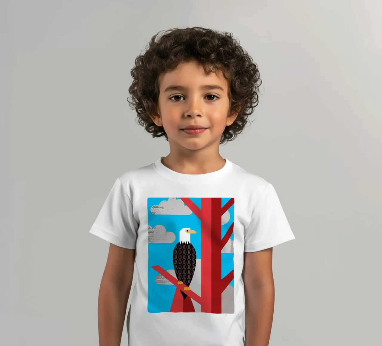 adelaar retro stijl vector illustratie kinder t-shirt van kamilaze