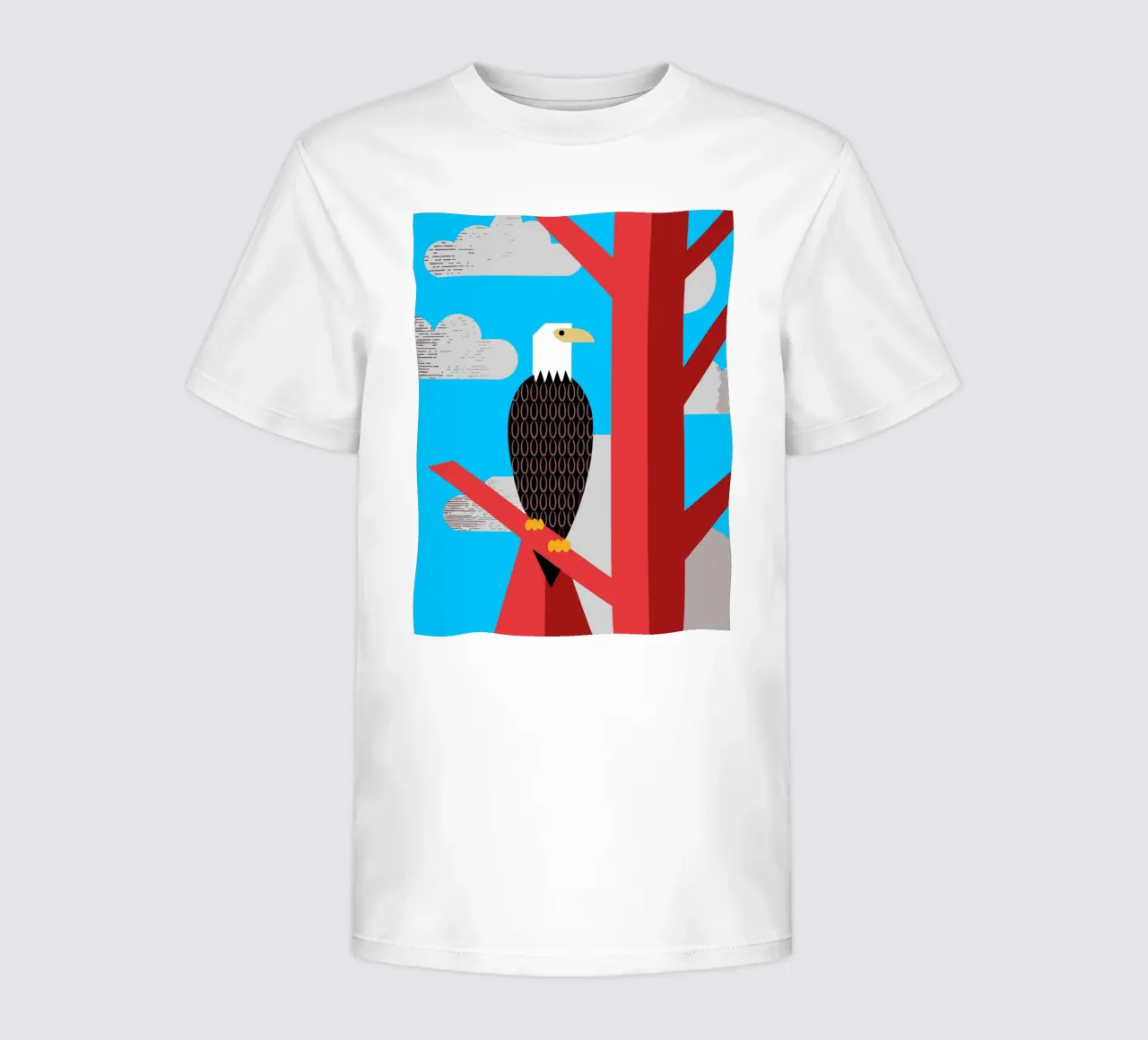 adelaar retro stijl vector illustratie kinder t-shirt van kamilaze