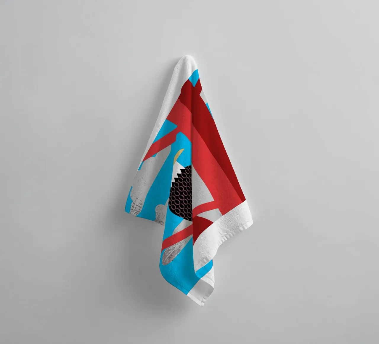 eagle retro style vector ilustration towel by kamilaze