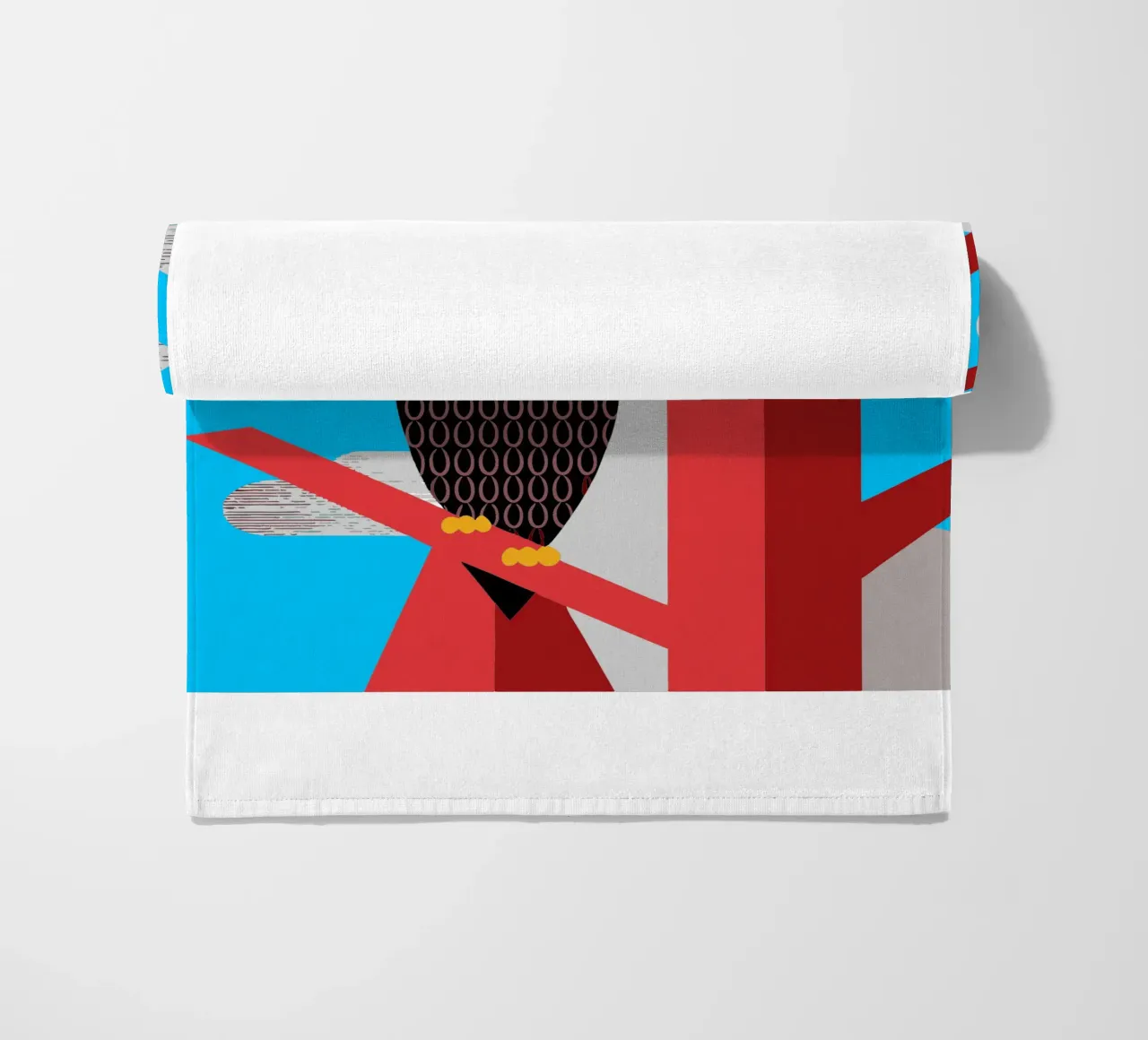 eagle retro style vector ilustration beach towel by kamilaze
