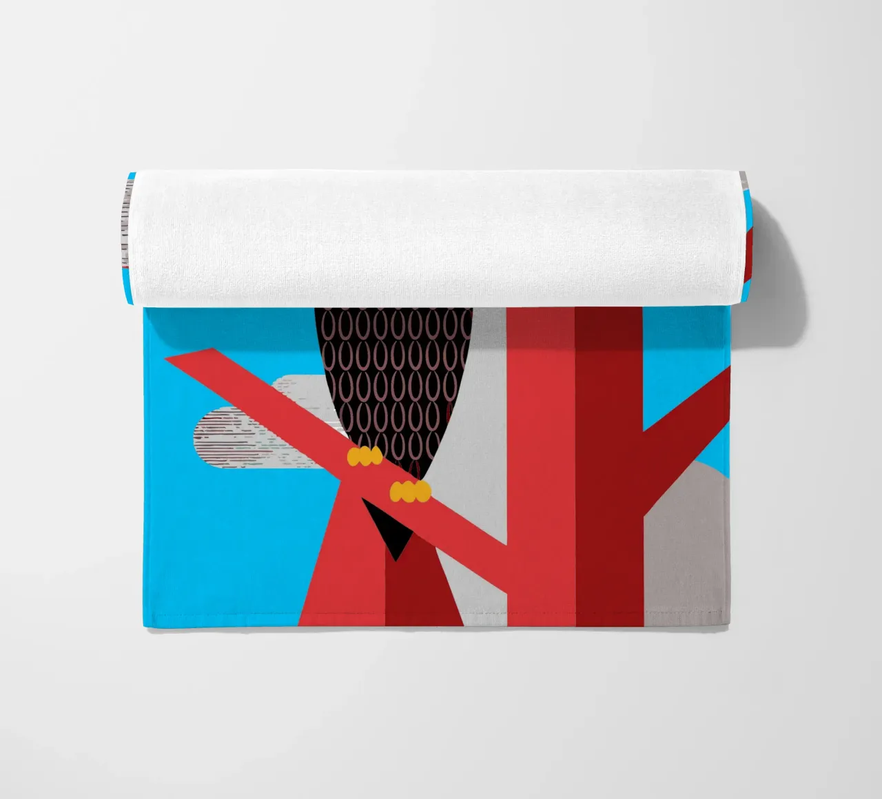 eagle retro style vector ilustration beach towel by kamilaze