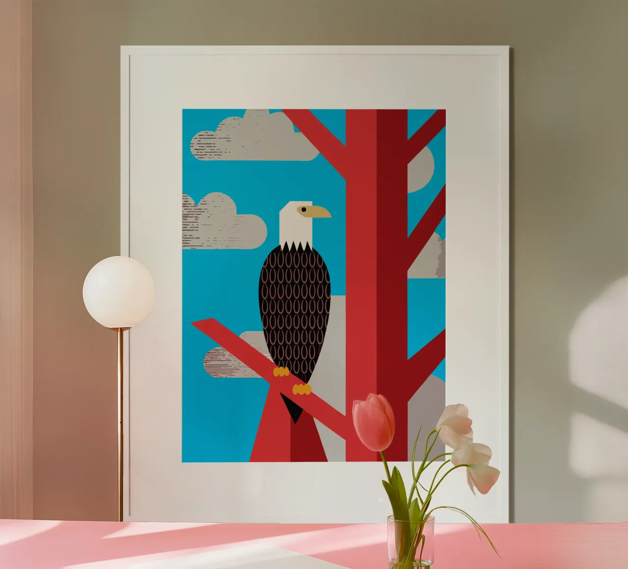 aigle style rétro ilustration vectorielle hahnemühle de kamilaze