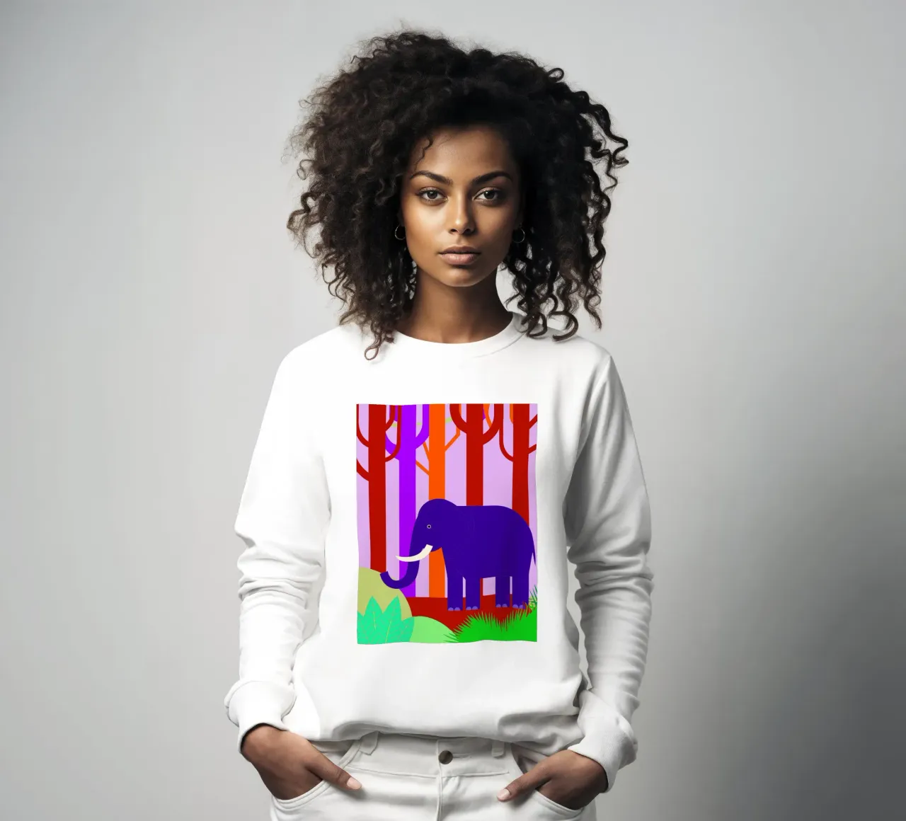 elephant vector imagination sweatshirt by kamilaze
