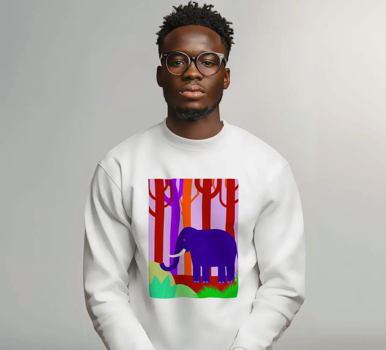 elephant vector imagination sweatshirt by kamilaze