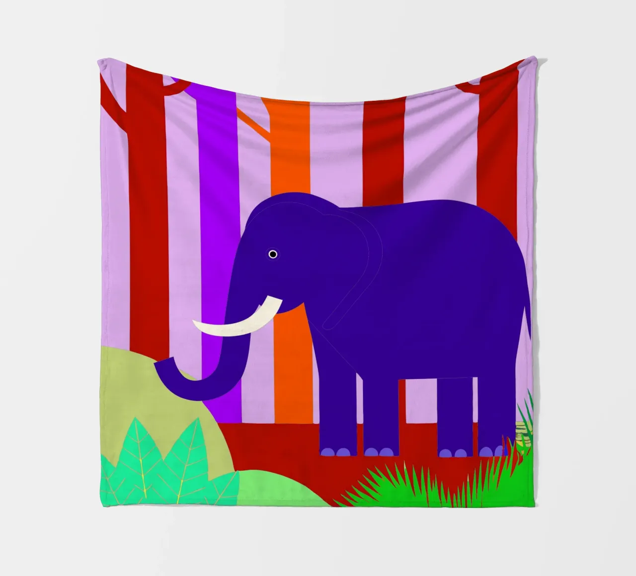 elephant vector imagination fleece blanket by kamilaze