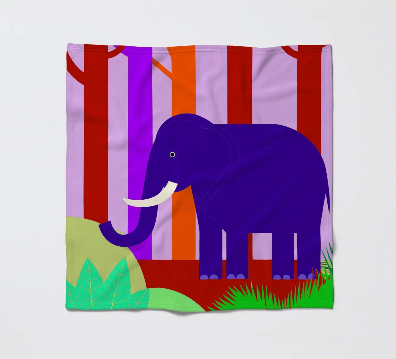 elephant vector imagination fleece blanket by kamilaze
