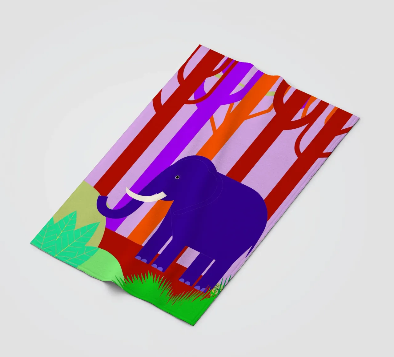 elephant vector imagination fleece blanket by kamilaze