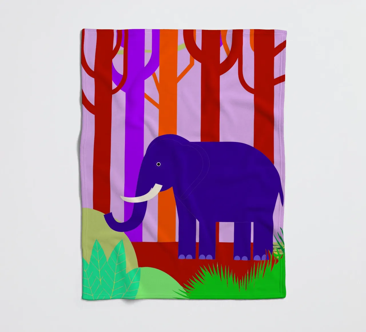 elephant vector imagination fleece blanket by kamilaze