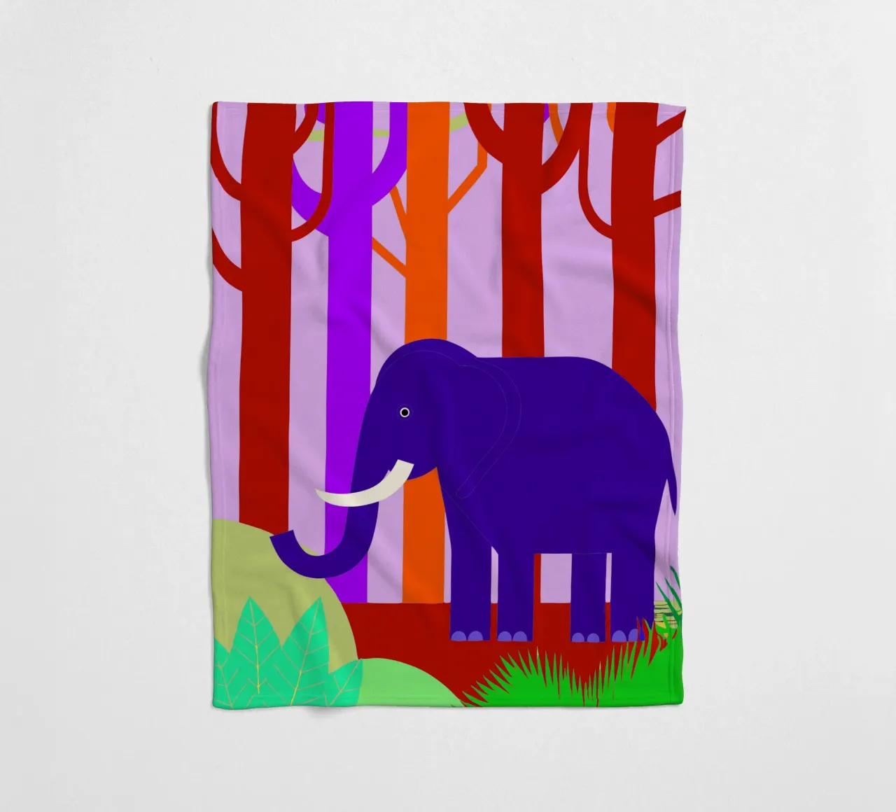 elephant vector imagination fleece blanket by kamilaze