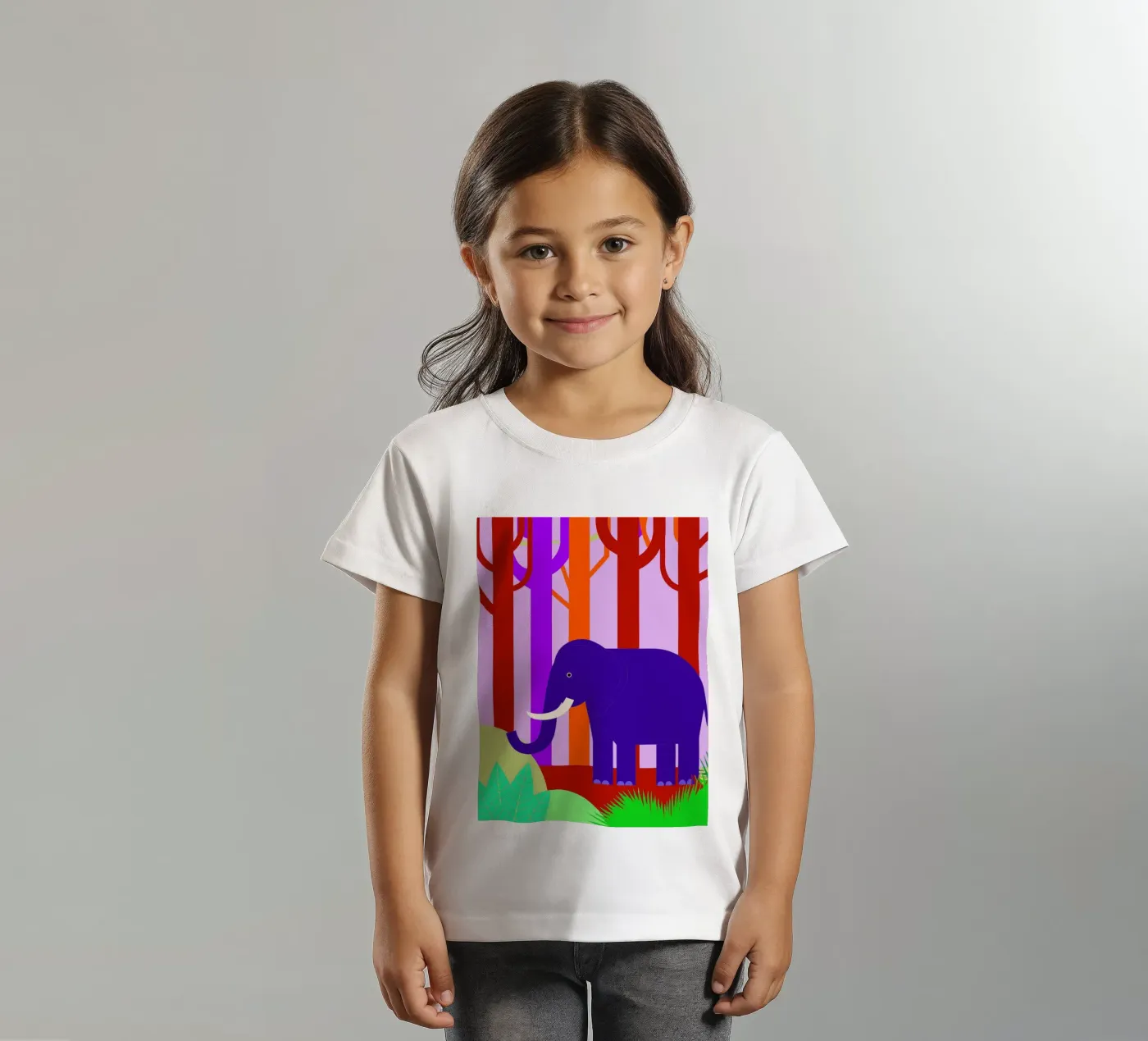 elephant vector imagination t-shirt bambini da kamilaze