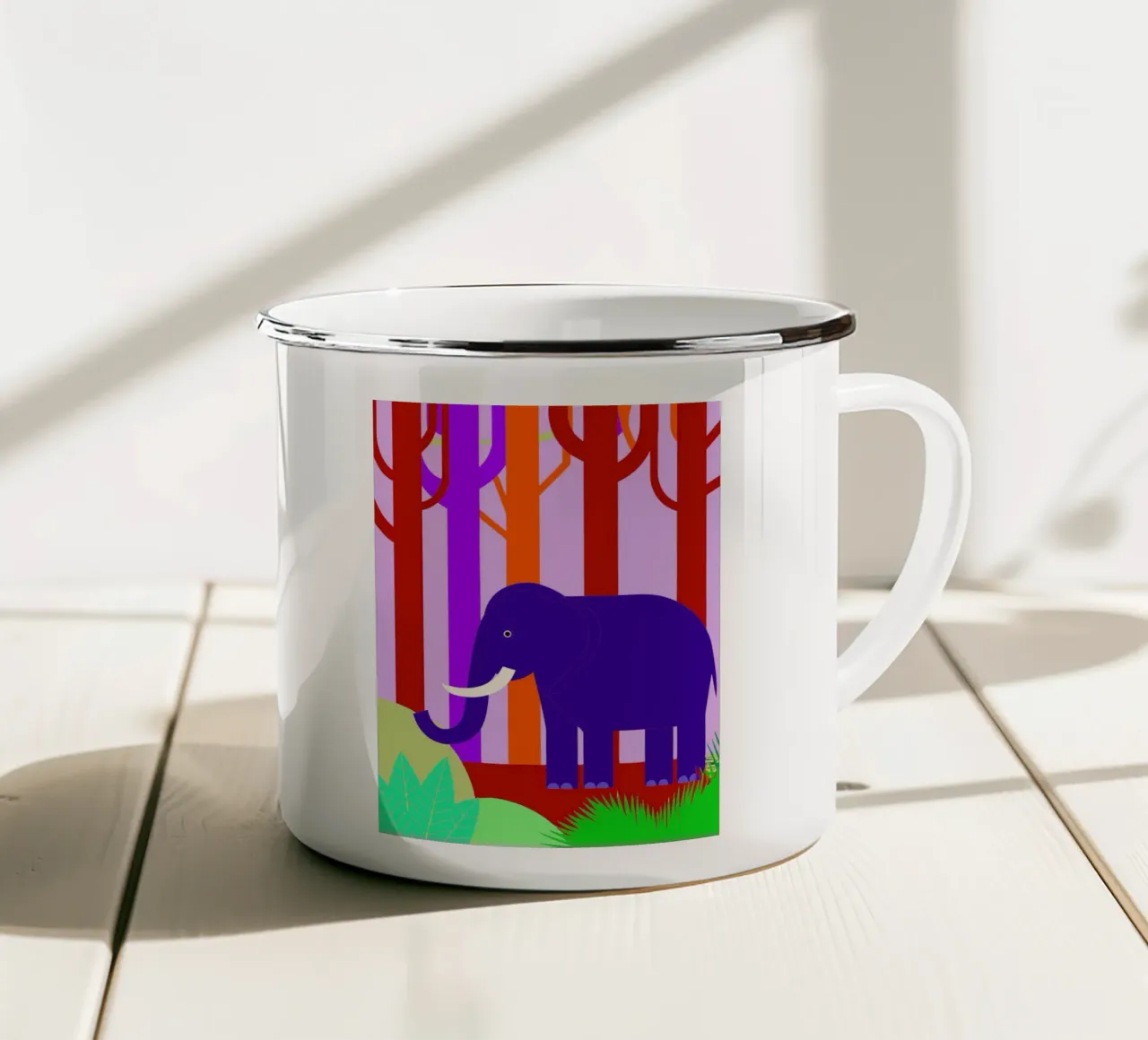elefant vektor imagination Emaille Tasse von kamilaze