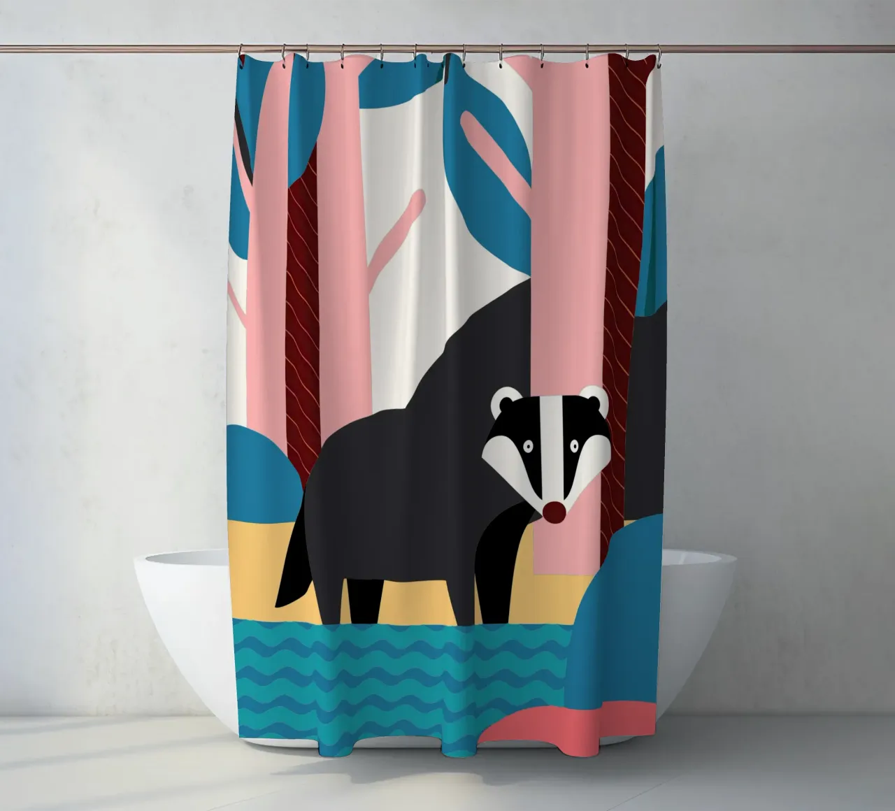 ferret vector imagination shower curtain by kamilaze