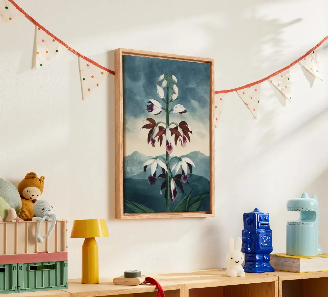 Vintage Thornton 3 China Limodoron tela con Cornice a cassetta da Vintage Print Collection