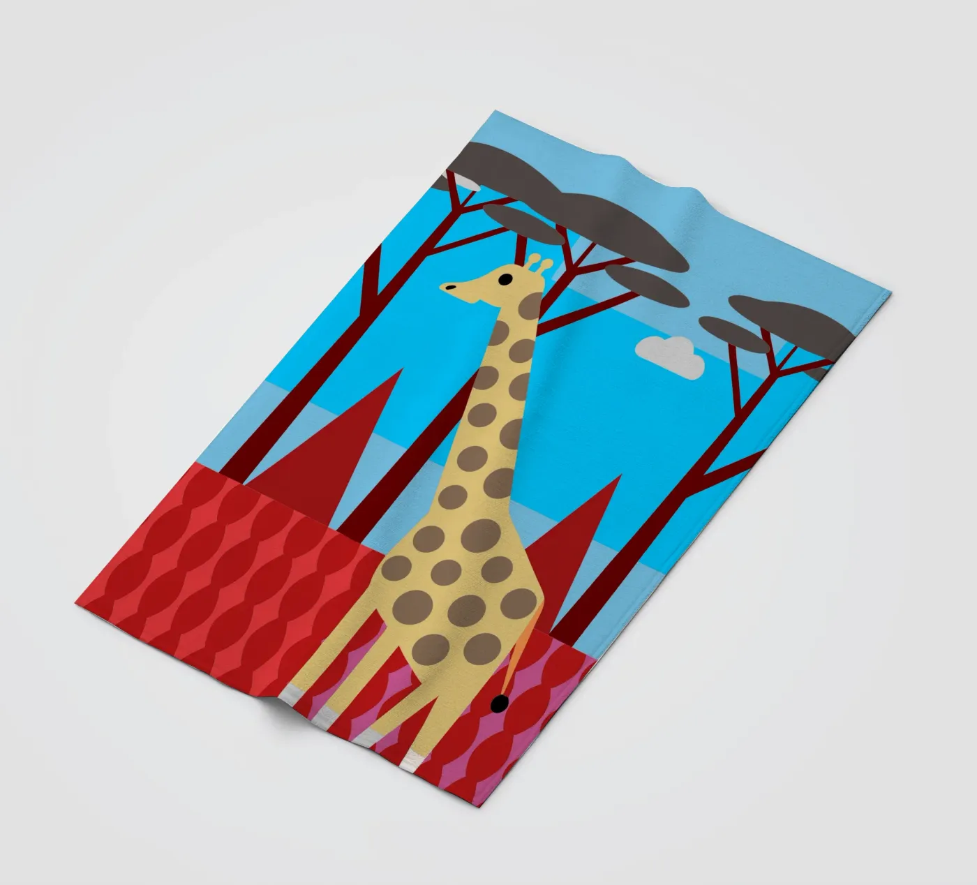 giraffe vector verbeelding fleecedeken van kamilaze