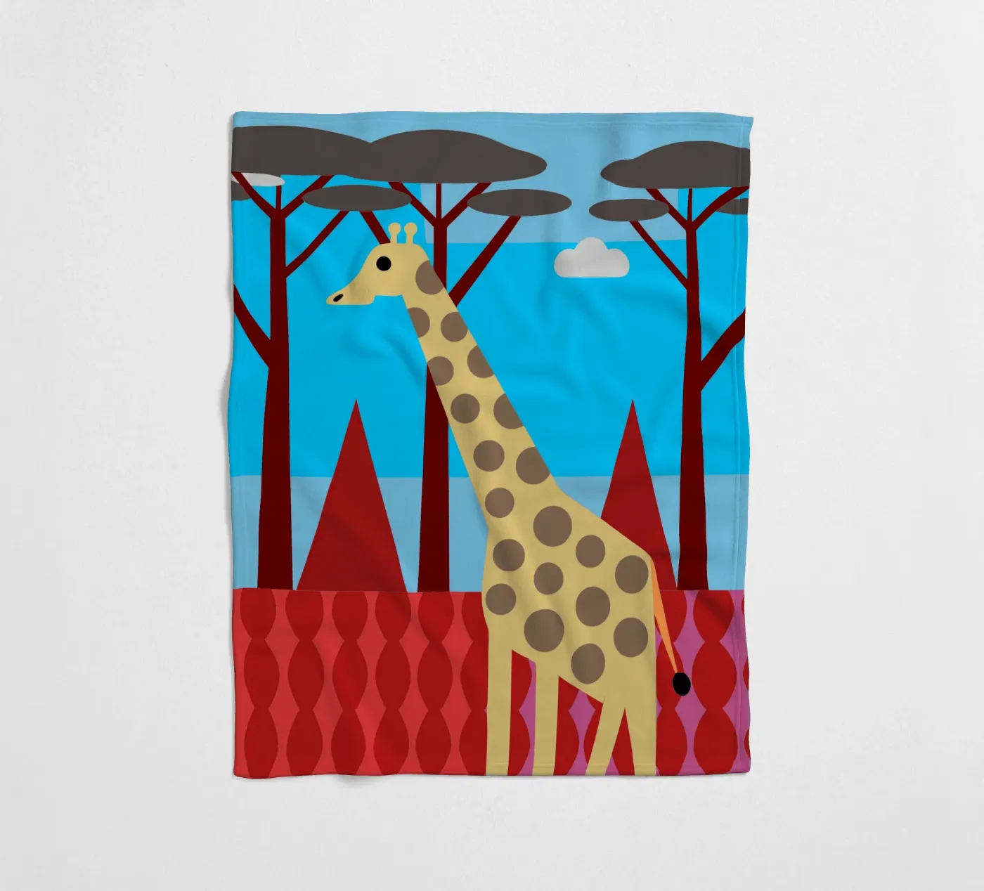 giraffe vector verbeelding fleecedeken van kamilaze
