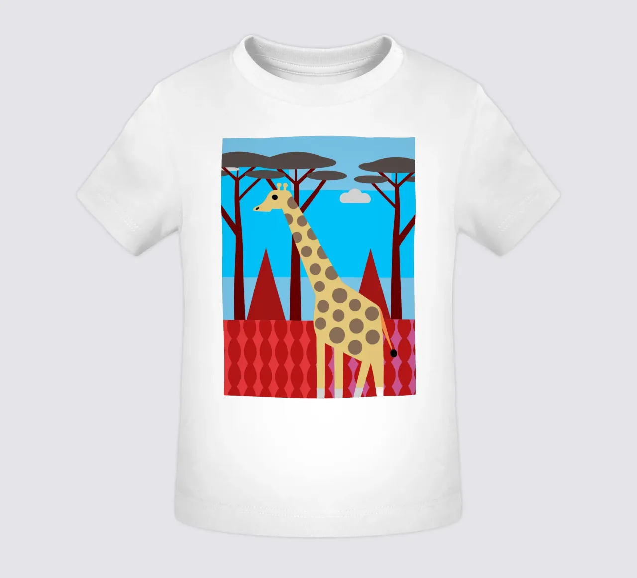 giraffa immaginazione vettoriale maglietta neonato da kamilaze