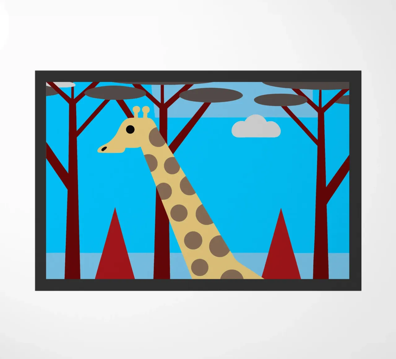 giraffe vector imagination doormat by kamilaze