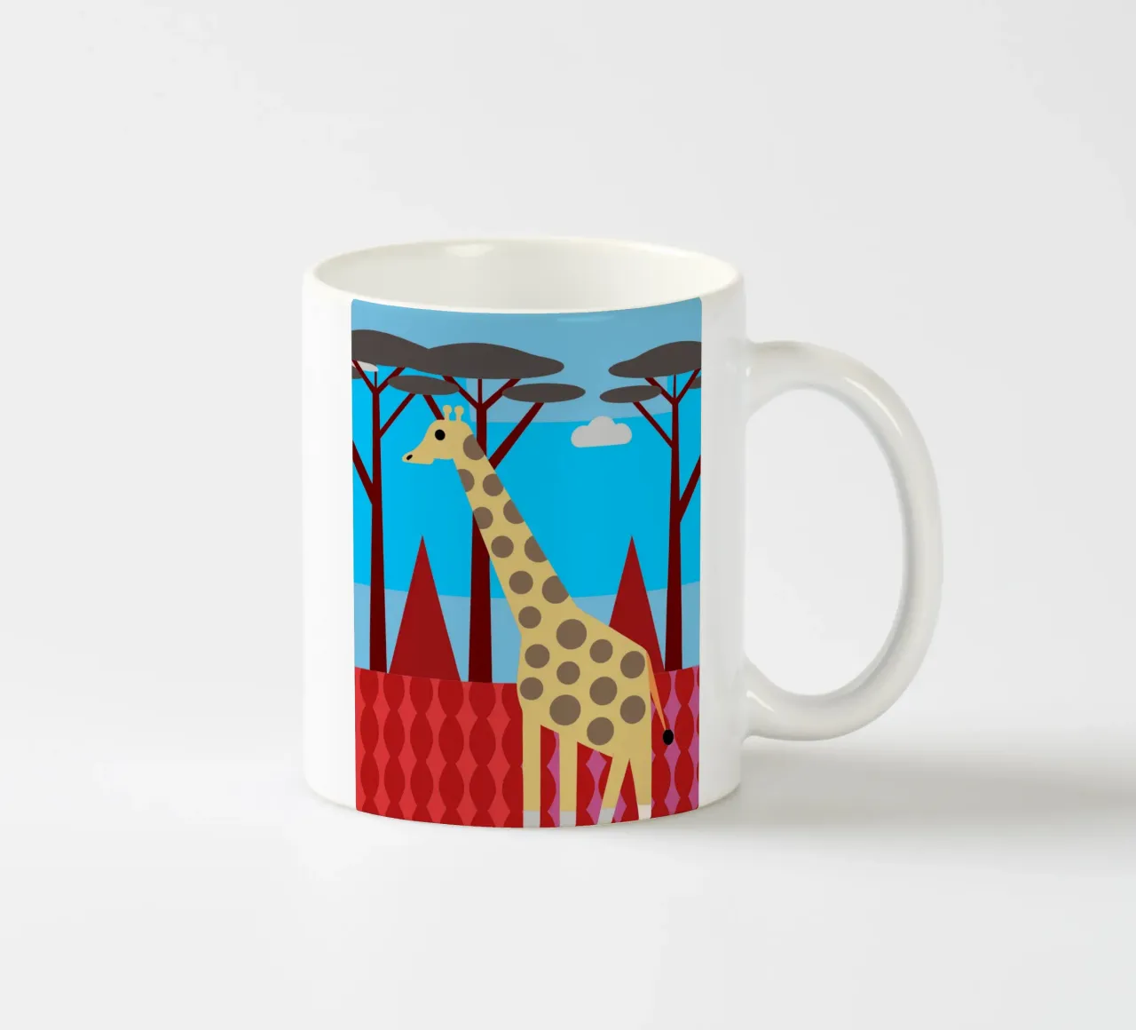 giraffe vector verbeelding keramische mok van kamilaze