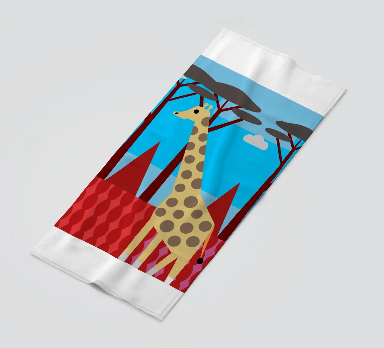 giraffa immaginazione vettoriale telo mare da kamilaze