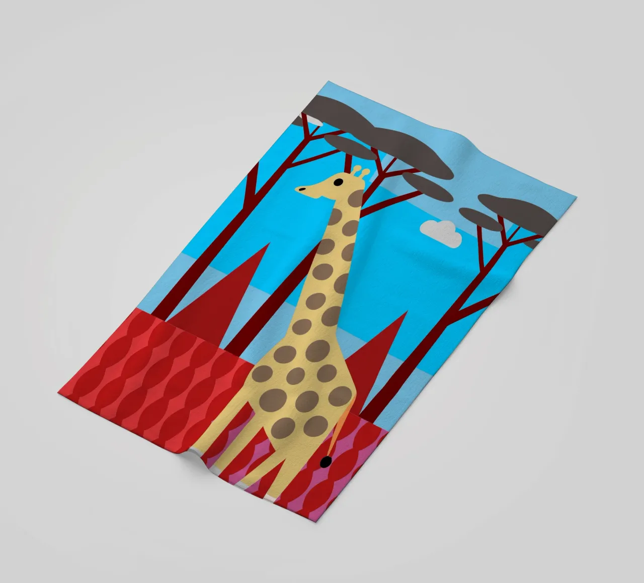 giraffa immaginazione vettoriale telo mare da kamilaze