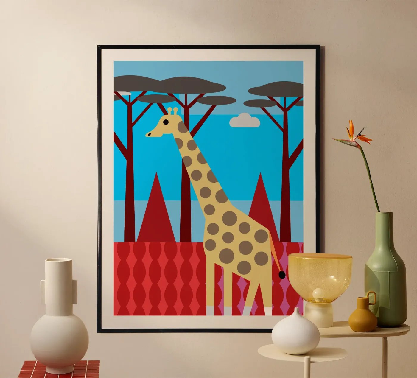 giraffe vector imagination poster by kamilaze