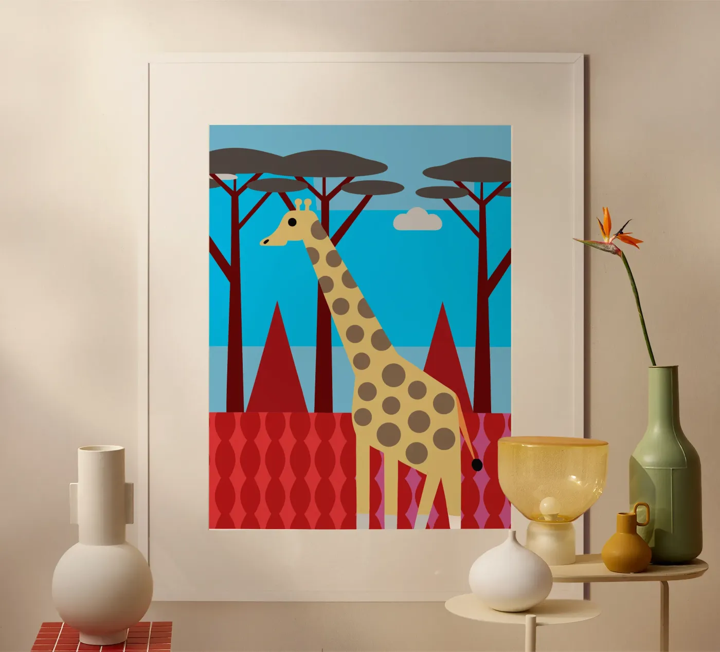 giraffe vector imagination poster by kamilaze