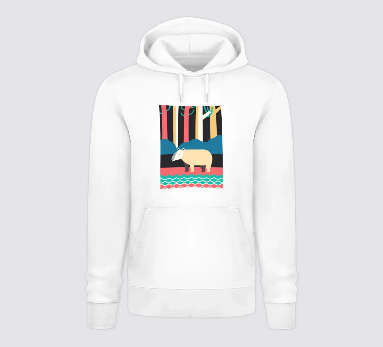 hipopótamo vector imaginación sudadera con capucha de kamilaze