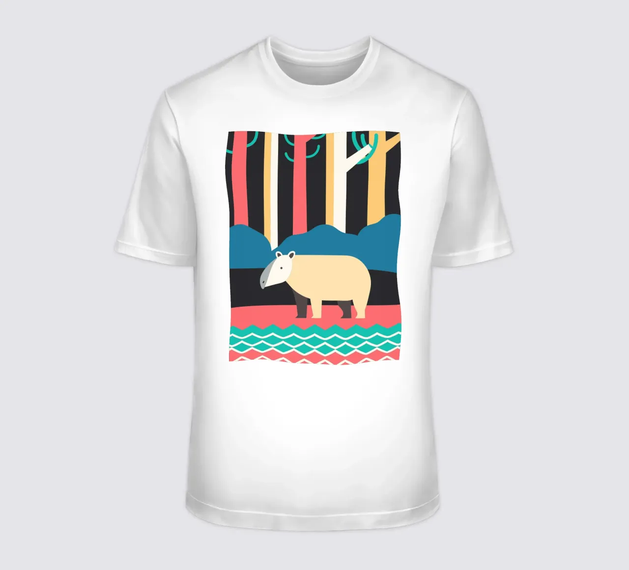 hipopótamo vector imaginación camiseta de kamilaze
