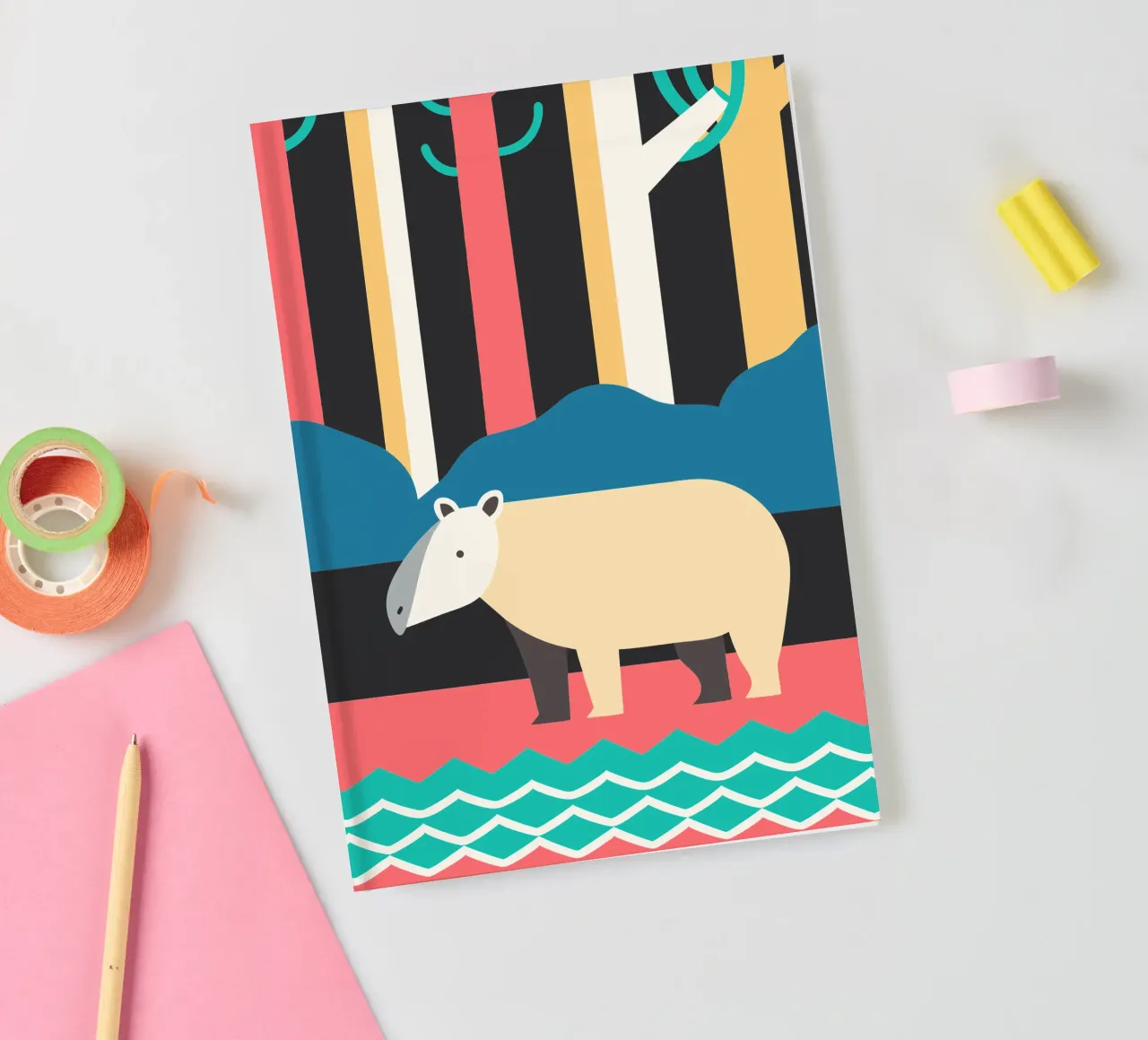 hippo vector imagination notebook by kamilaze