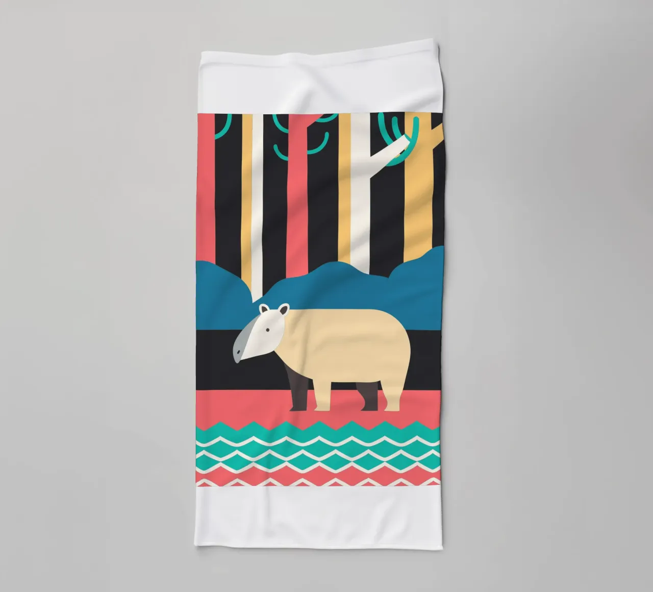 hippo vector imagination towel by kamilaze